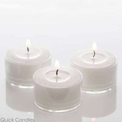 Clear Extended Burn Tealight Candles White Unscented Set of 100 K34459