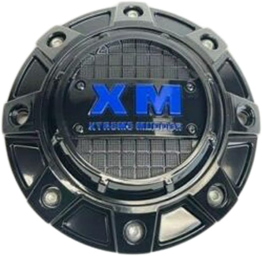 Gloss Black and Blue Logo Wheel Center Cap Pack of 2 K65559