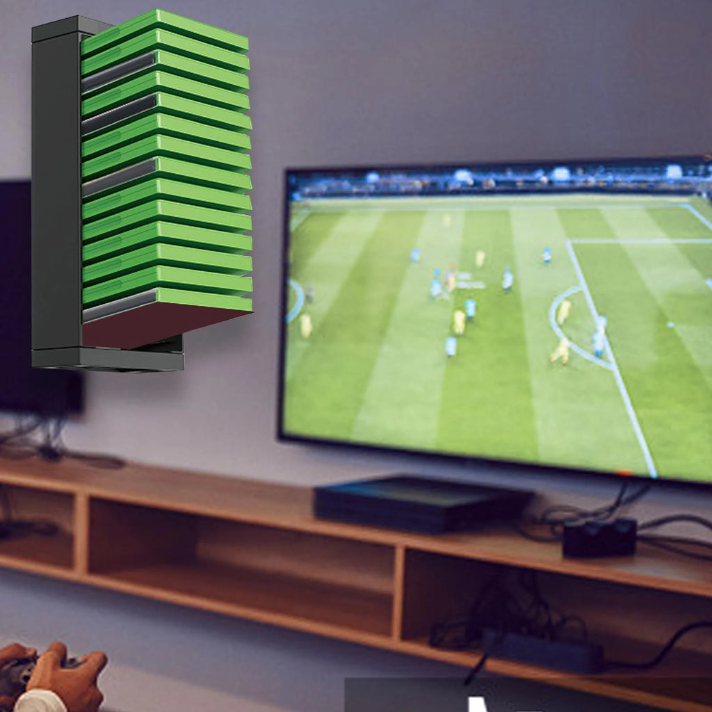 Game Disk Storage Rack Wall Mounted Vertical Large Capacity Display Shelf Holder Y790398