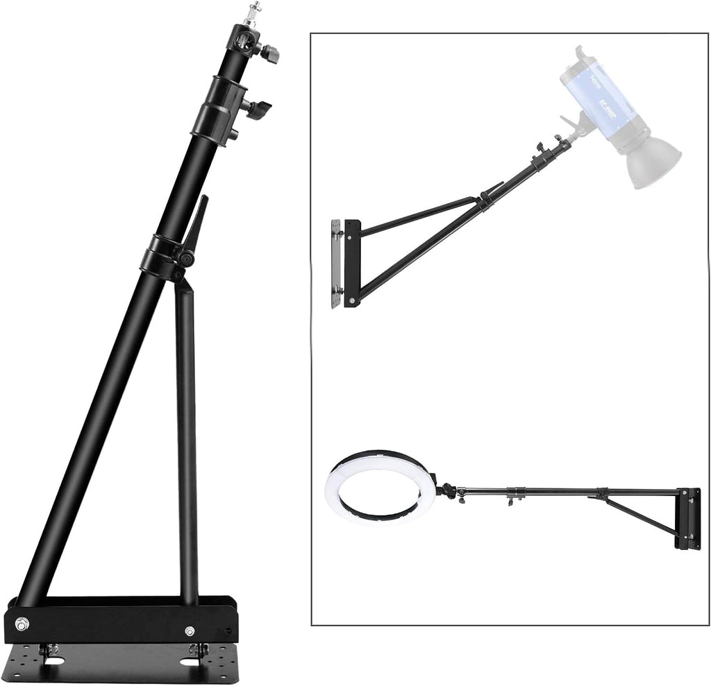 Wall Camera Mount with Triangle Base, 70.8 inch Adjustable Boom Arm P9780