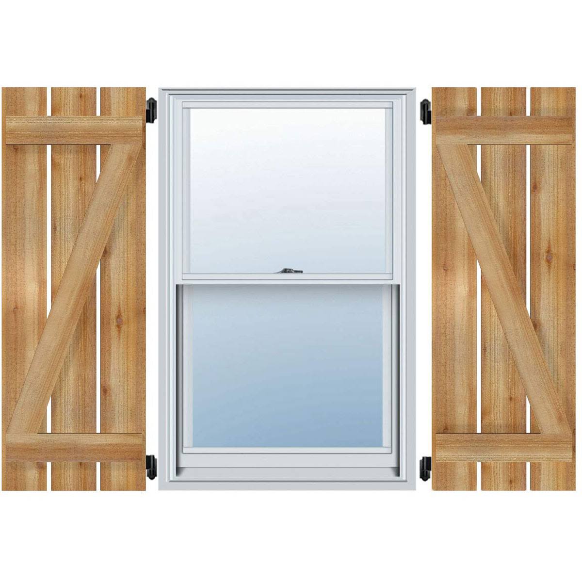 Board-n-Batten Shutters with Z-Bar, Rough Sawn Western Red Cedar K346