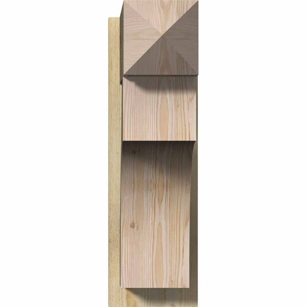 8x22W x 22x22D x 26x22H Douglas Fir Rough Sawn Arts and Crafts Outlooker O462679