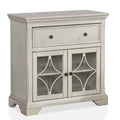 Antique White Wood 2-Shelf Hallway Cabinet N436