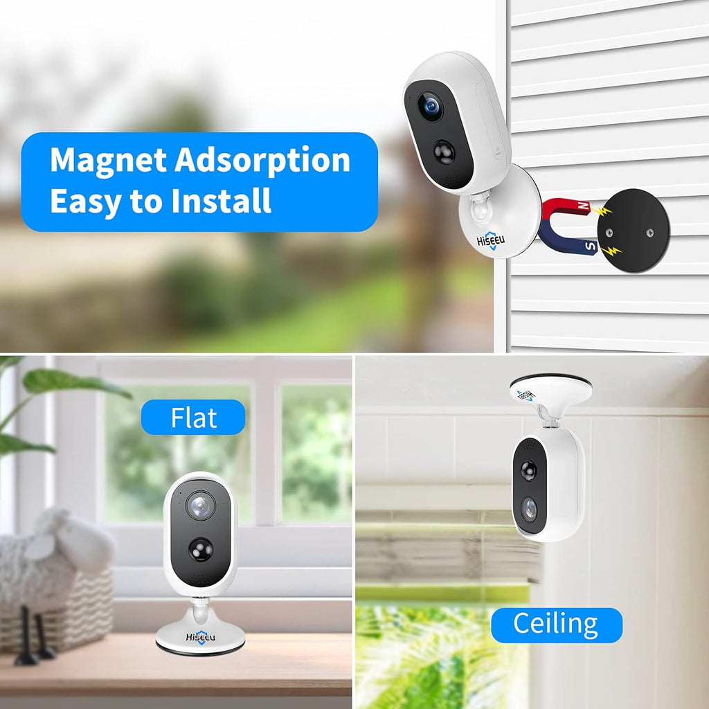 2K Wireless Rechargeable Battery Powered Camera with PIR Motion Detection Q46529