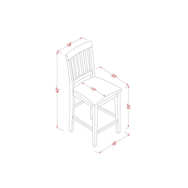 5-Pc Counter Height Table Set D610591