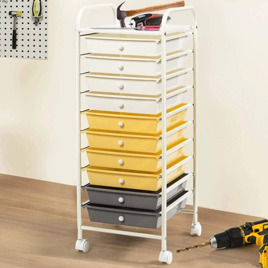 10-Drawer Rolling Storage Cart Q516696