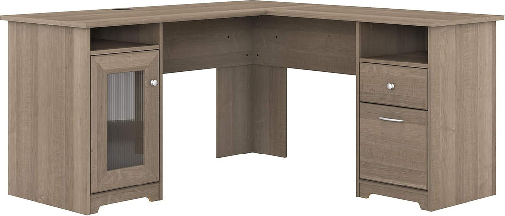 Linen White Oak L Shape Desk K788