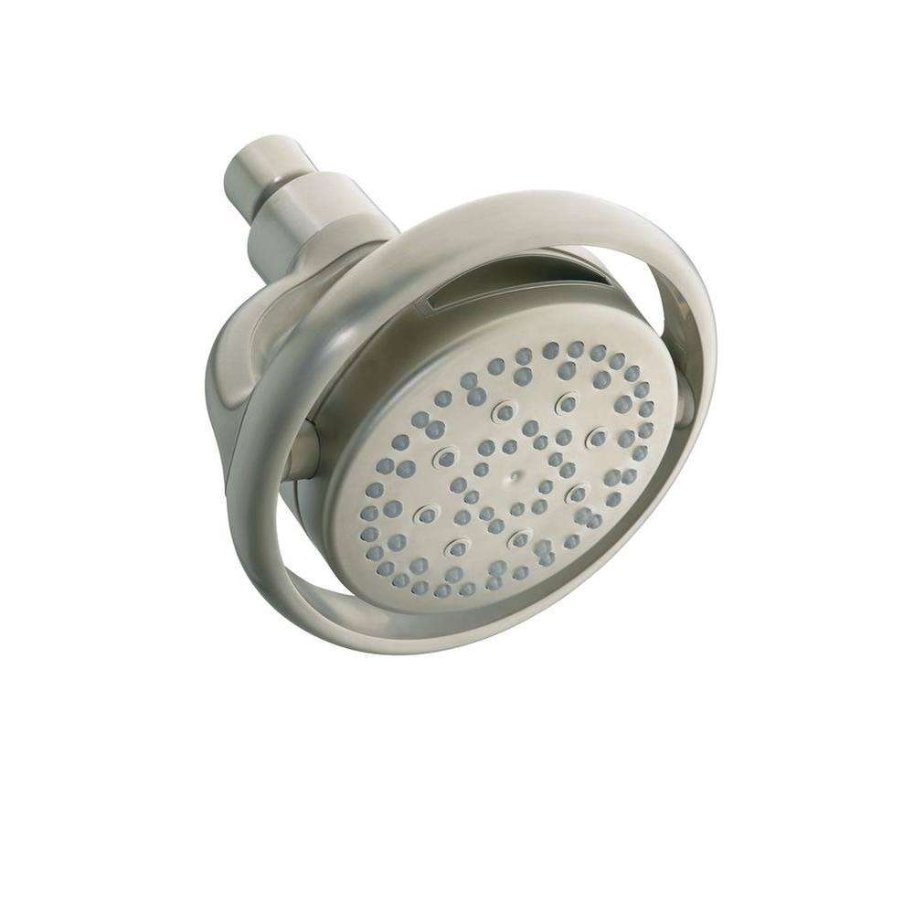Vibrant Brushed Nickel Multifunction Wall-Mount Showerhead P31338