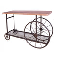 Oak & Antique Gray Console Table J9222