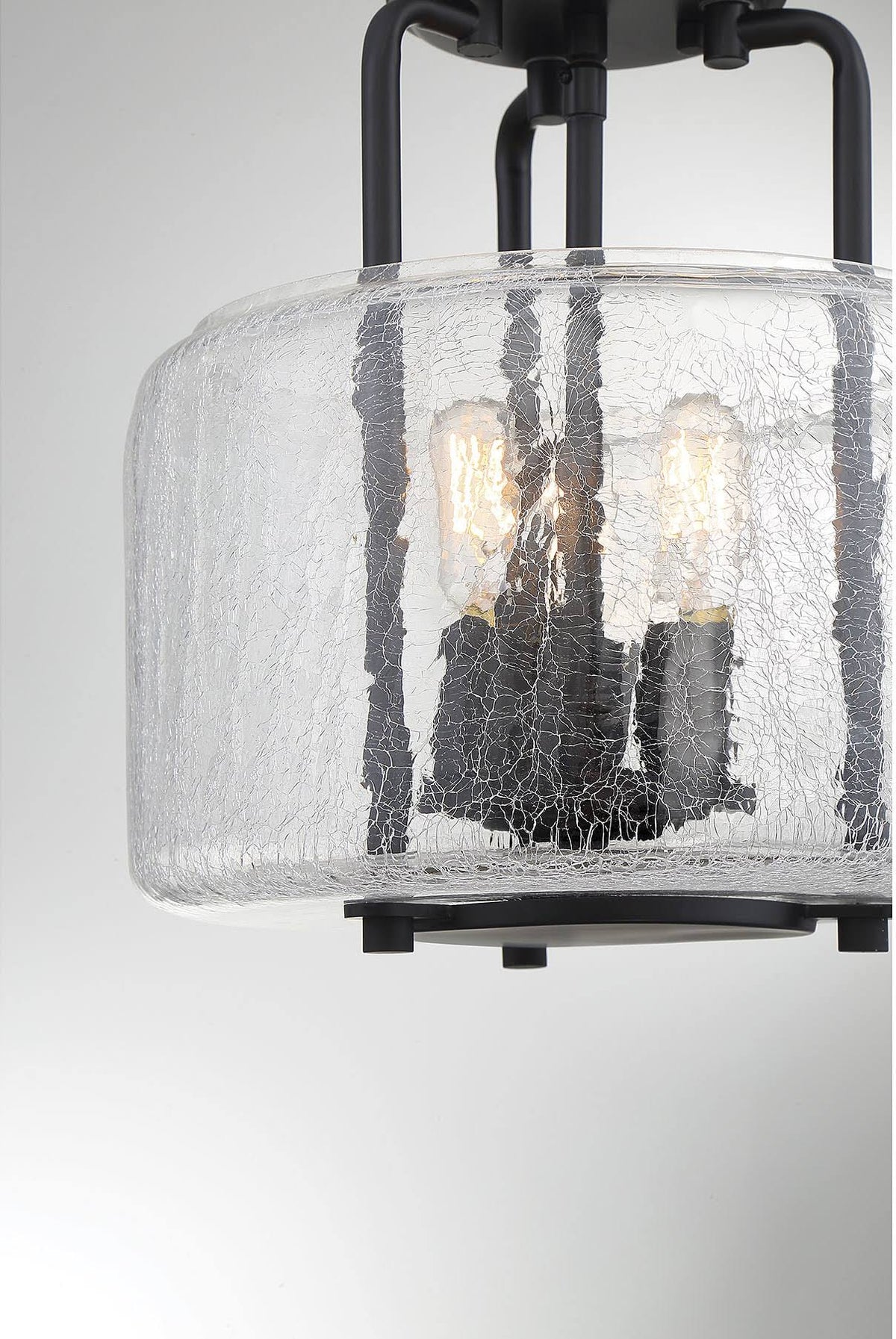 3 Light Black Semi Flush Mount R573