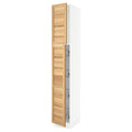 White High Cabinet with Door and Wire Baskets B867