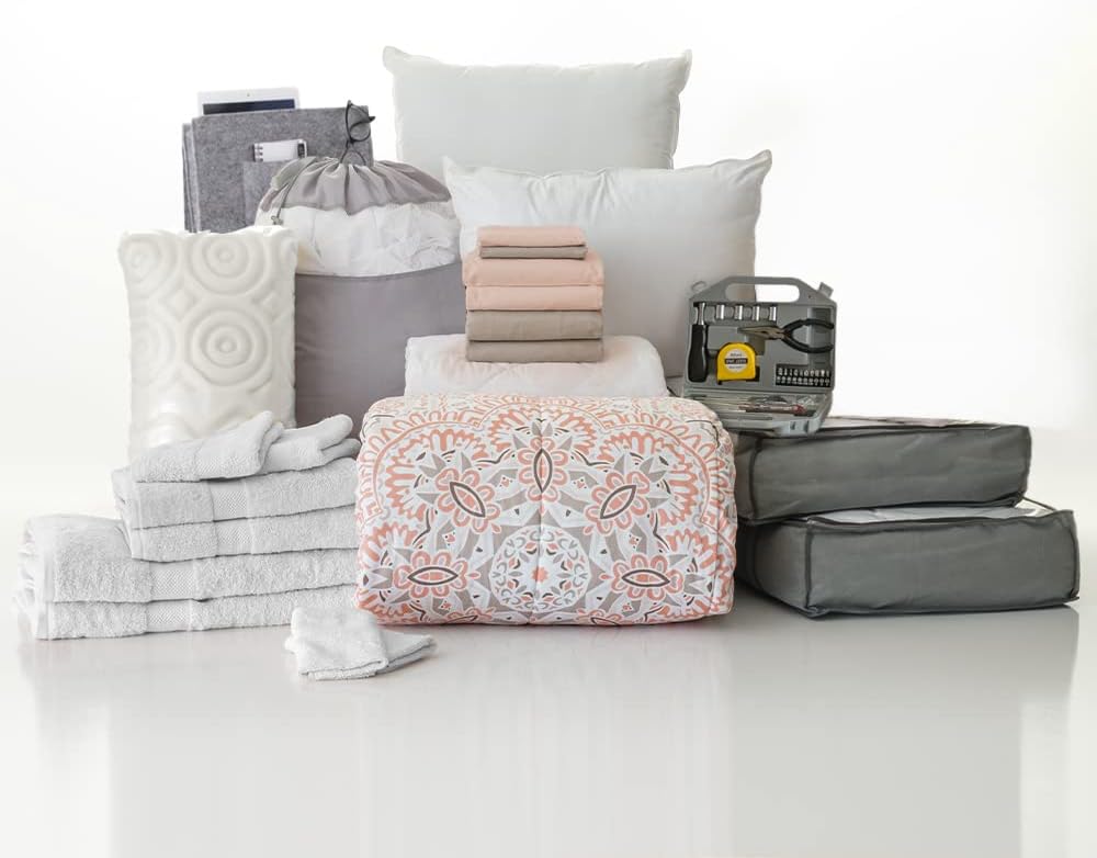 25-Piece Twin XL Washed Microfiber Bedding Bundle with Trunk V635
