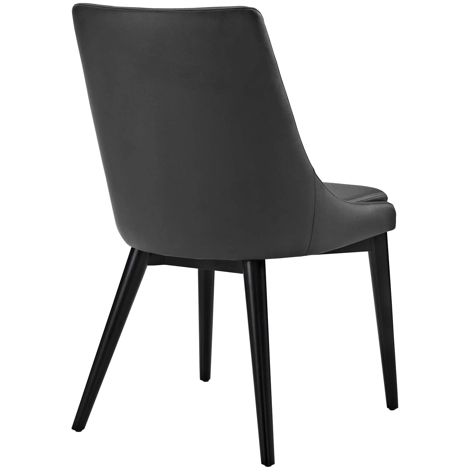 Vegan Leather Dining Chair in Black V8777