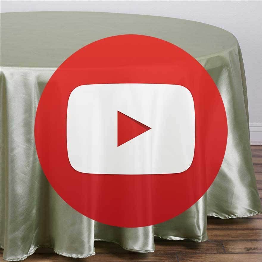 120 inch Sequin Round Tablecloth, Blue T7633