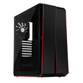 Black Computer Case with Tempered-Glass Side Panel W4369