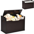 Espresso Wooden Toy Chest Storage Trunk with Bench Seat C994