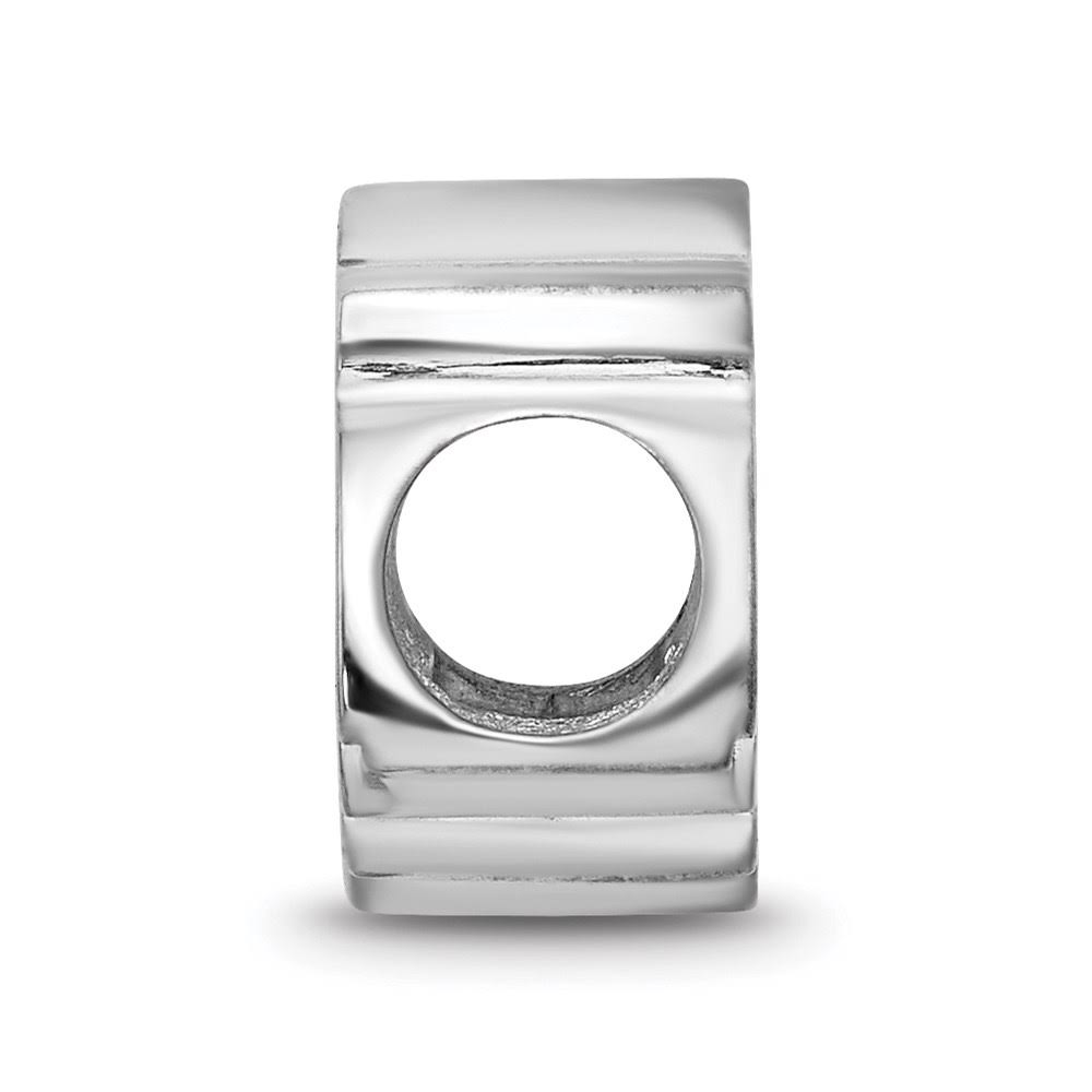 Sterling Silver Enameled Logo Bead R2506