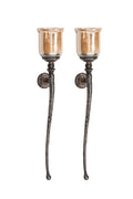 Brown Aluminum Candle Holder Y5703
