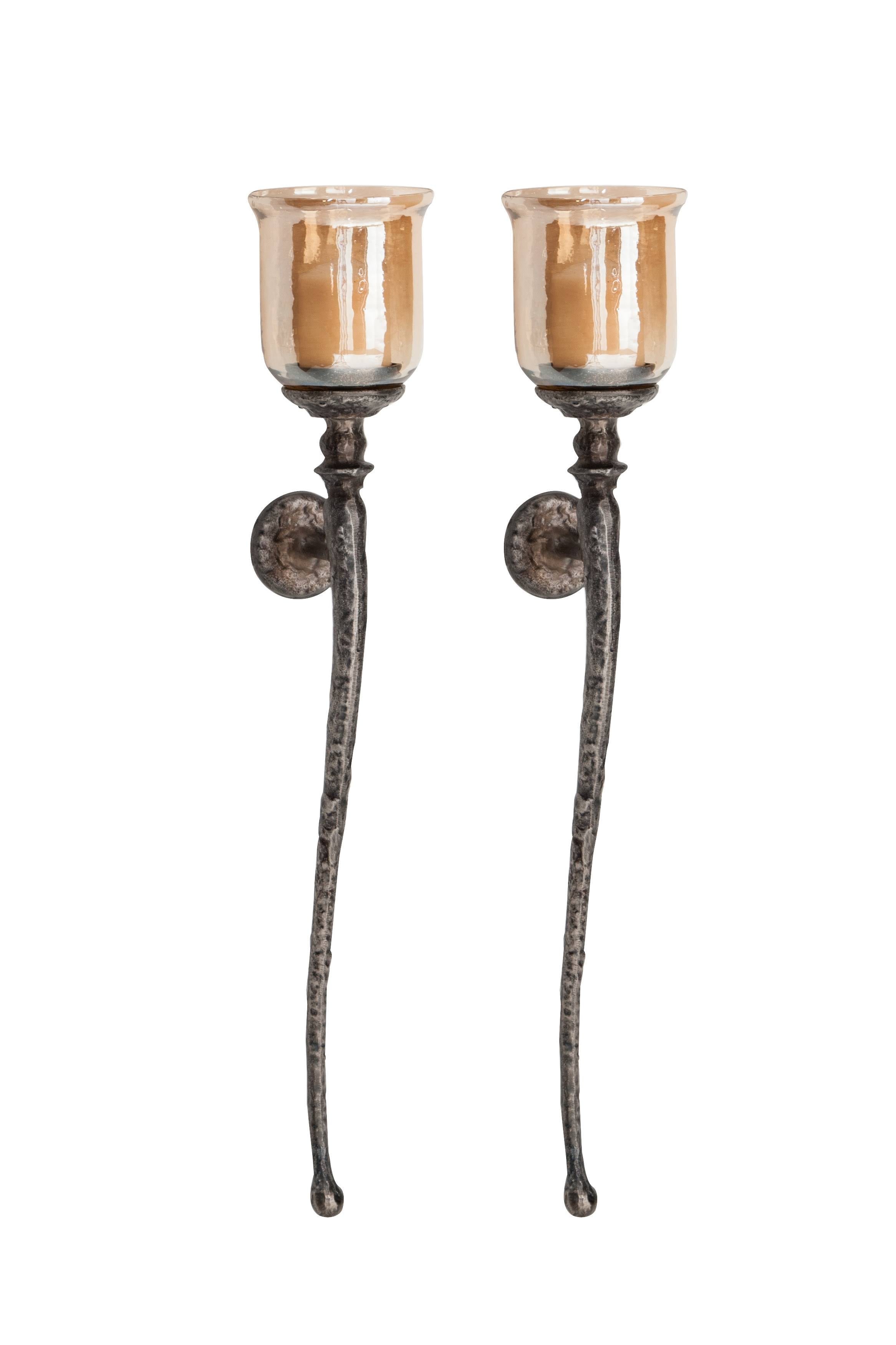 Brown Aluminum Candle Holder Y5703