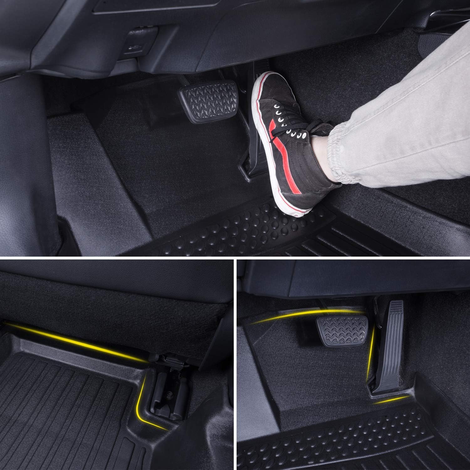 Black Floor Mats Replacement for Subaru Forester Front and Rear Car Carpet M783