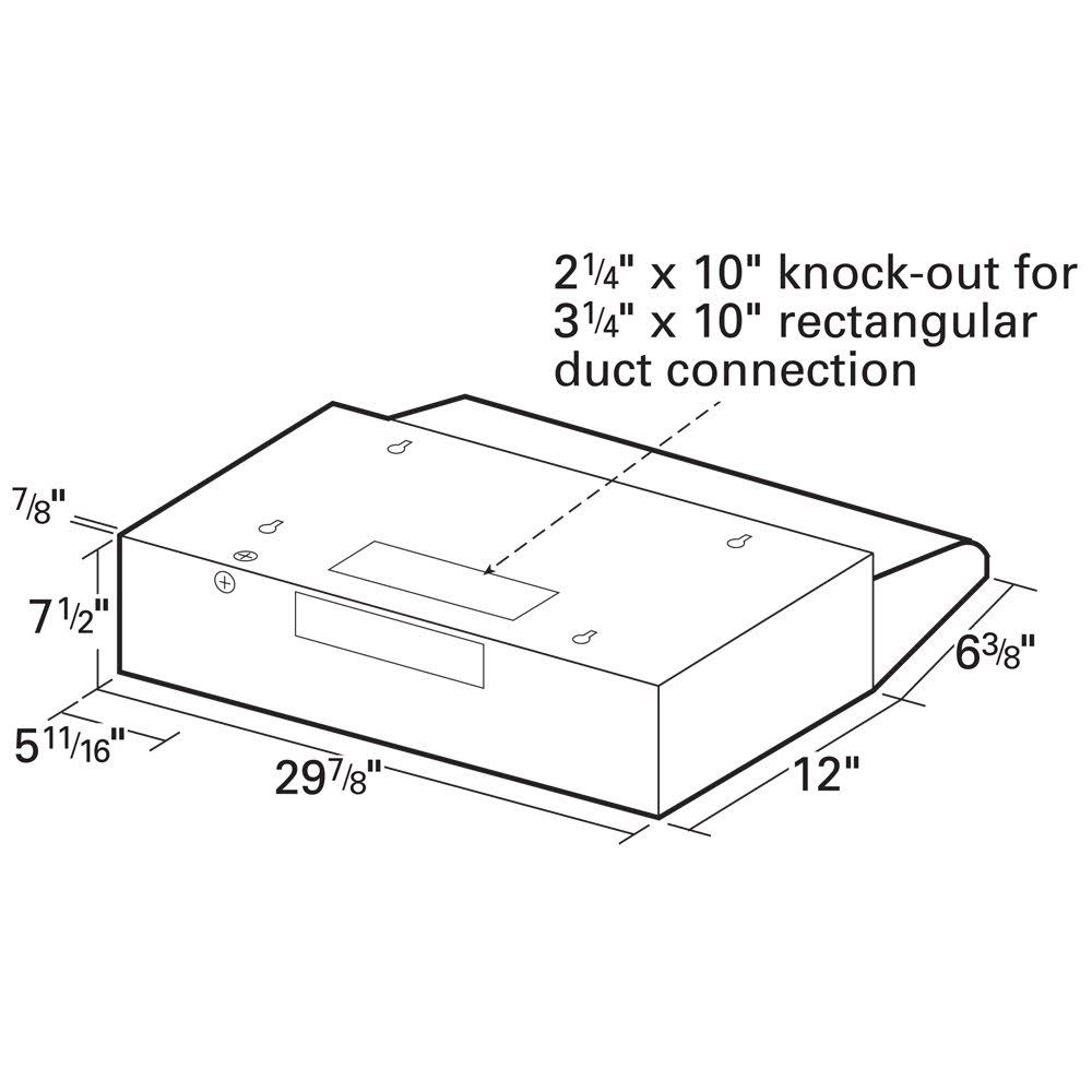 30 Inch Under Cabinet Range Hood M6254