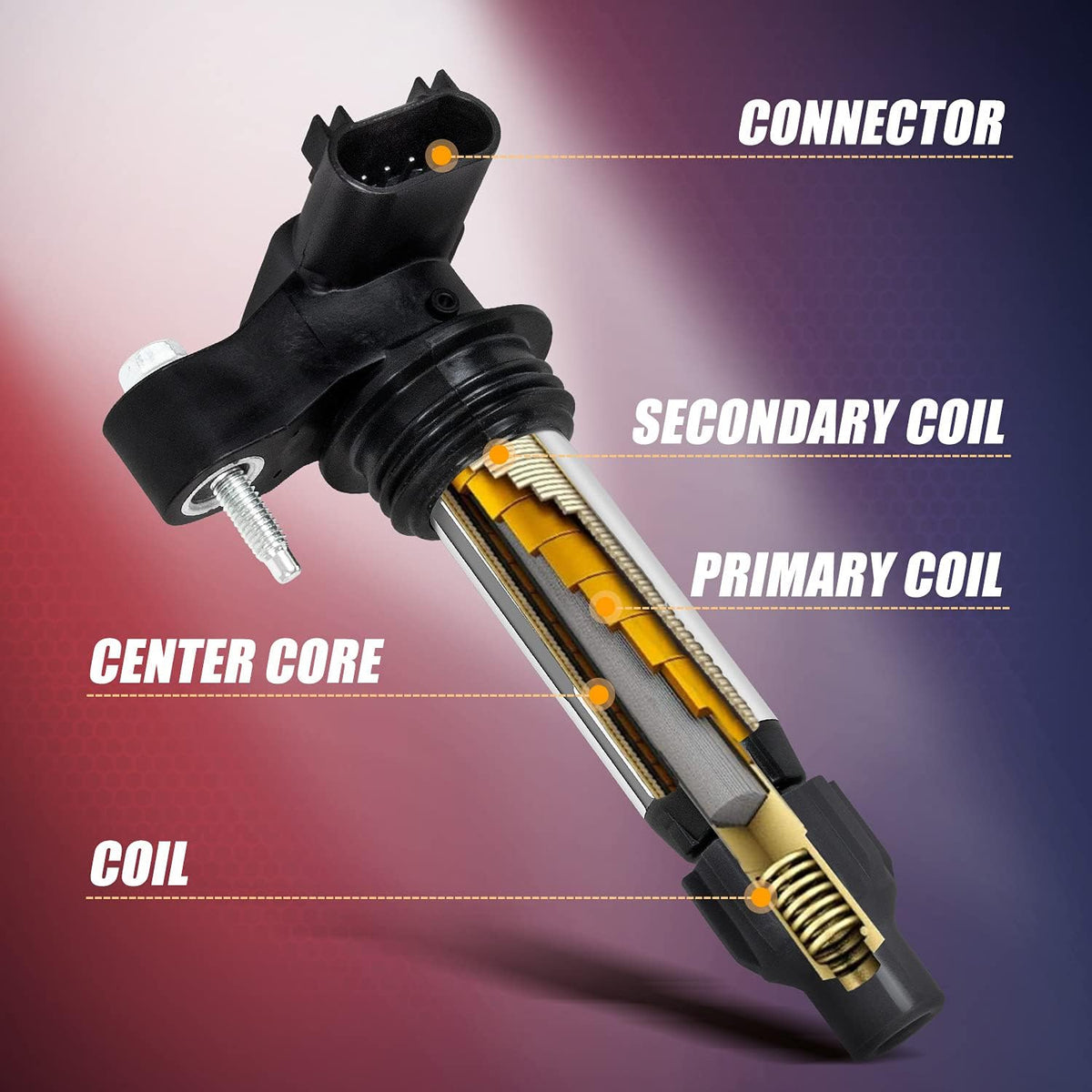 Set of 6 Ignition Coil Pack for V6 3.6L Y1060