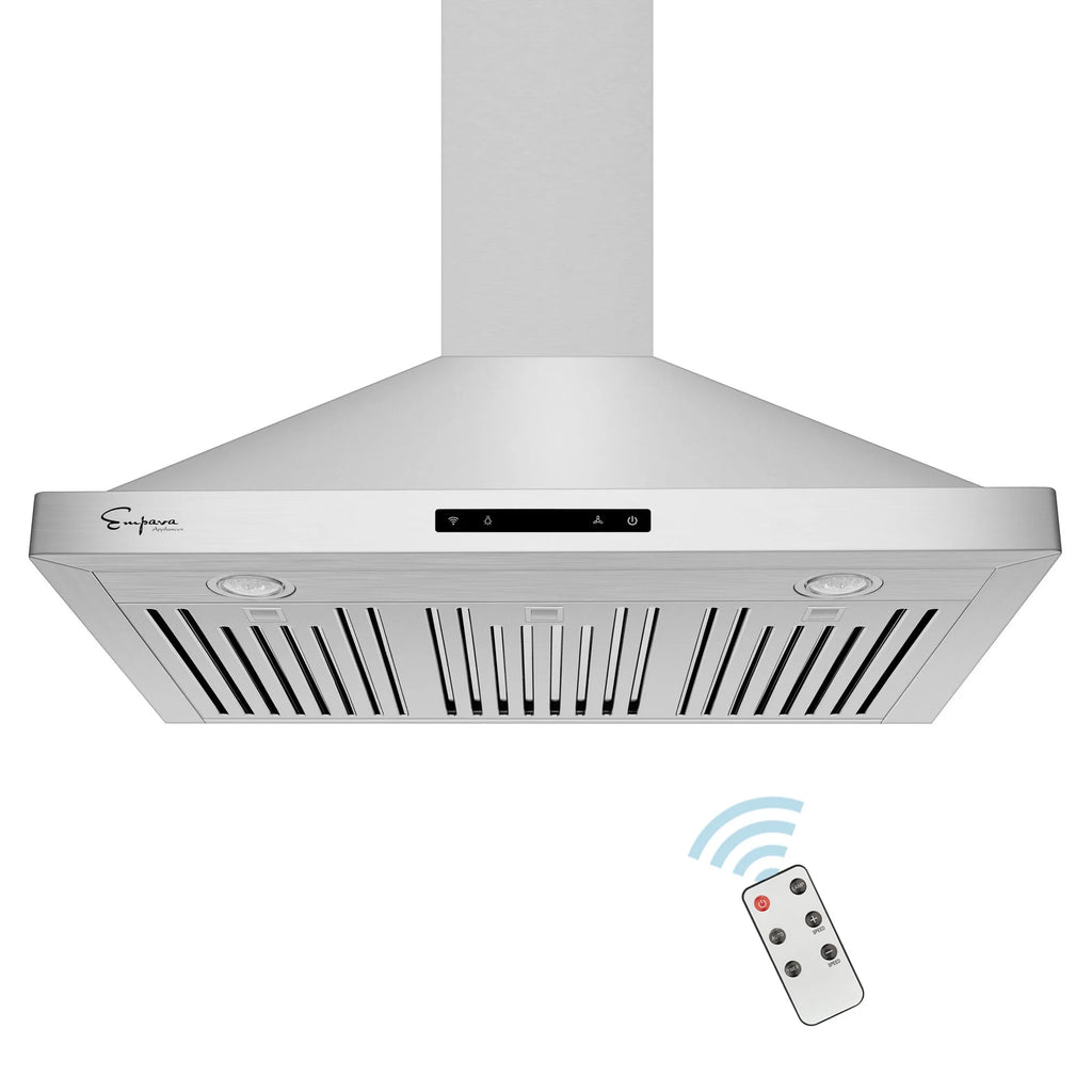 30" Gas Cooktop and 36" Wall Mount Range Hood H3407