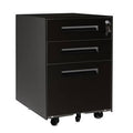 Black 3-Drawer Mobile Vertical Filing Cabinet T64948