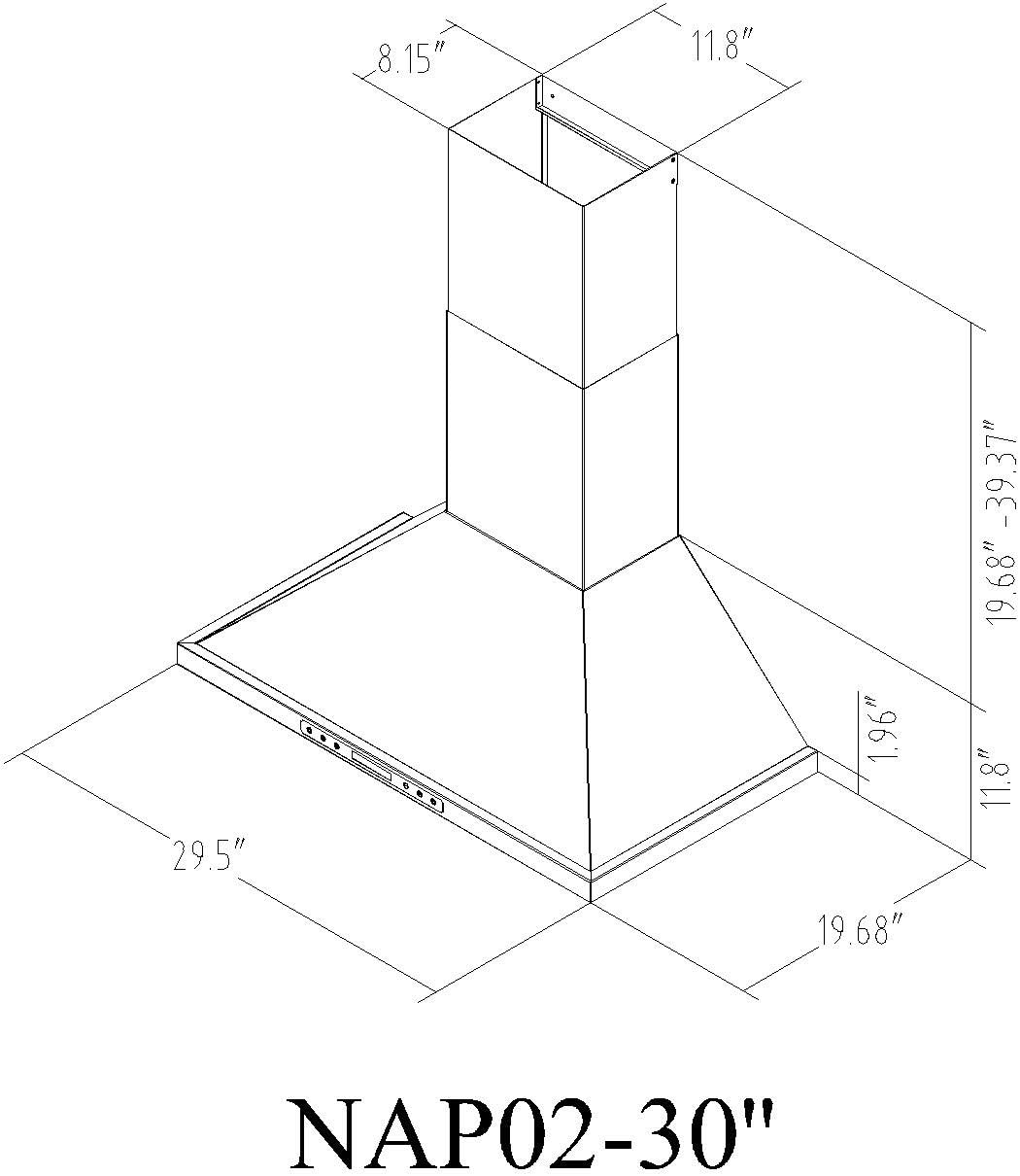 Wall Mount Range Hood with Dishwasher-Safe Filters T70749