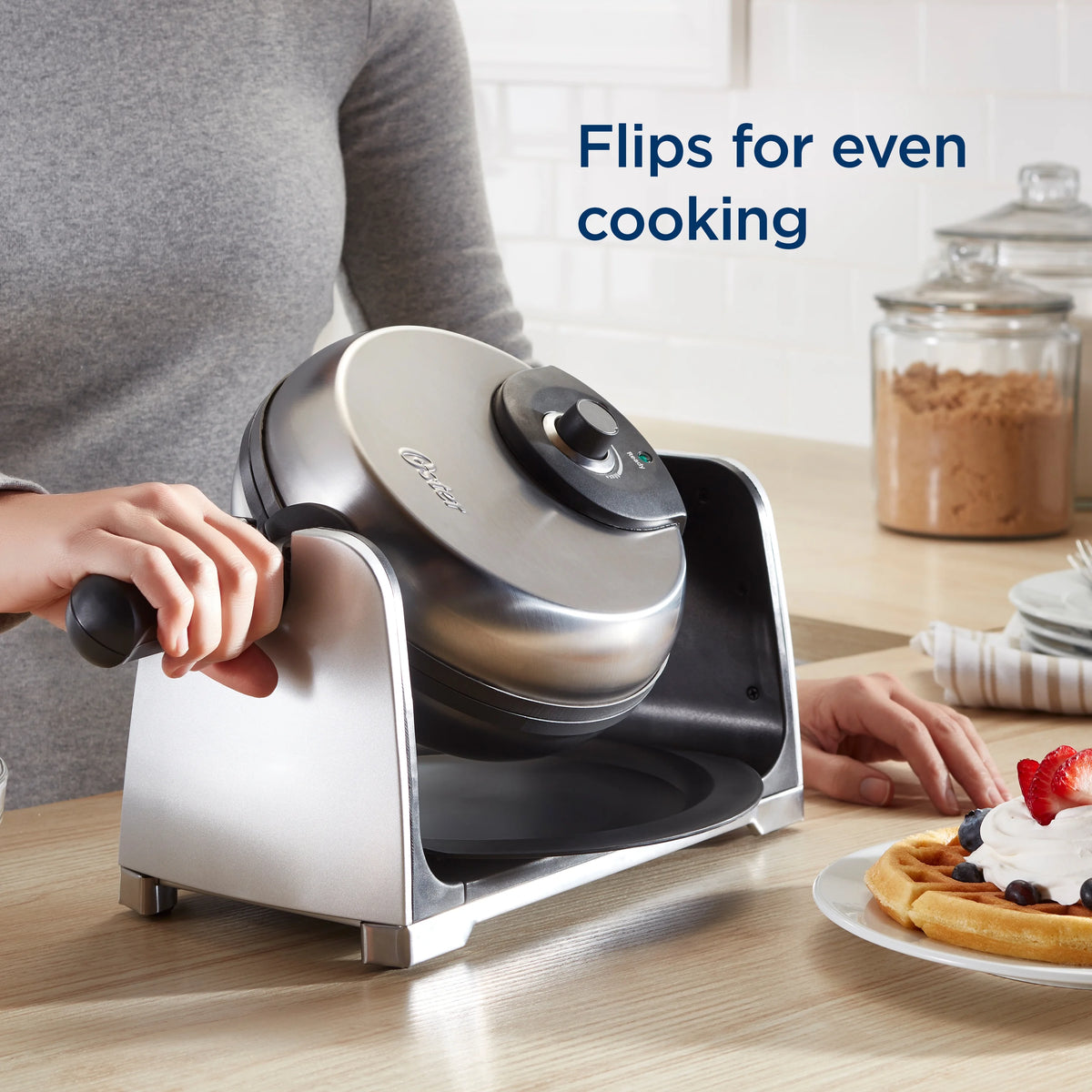 Nonstick Flip Waffle Maker M931433