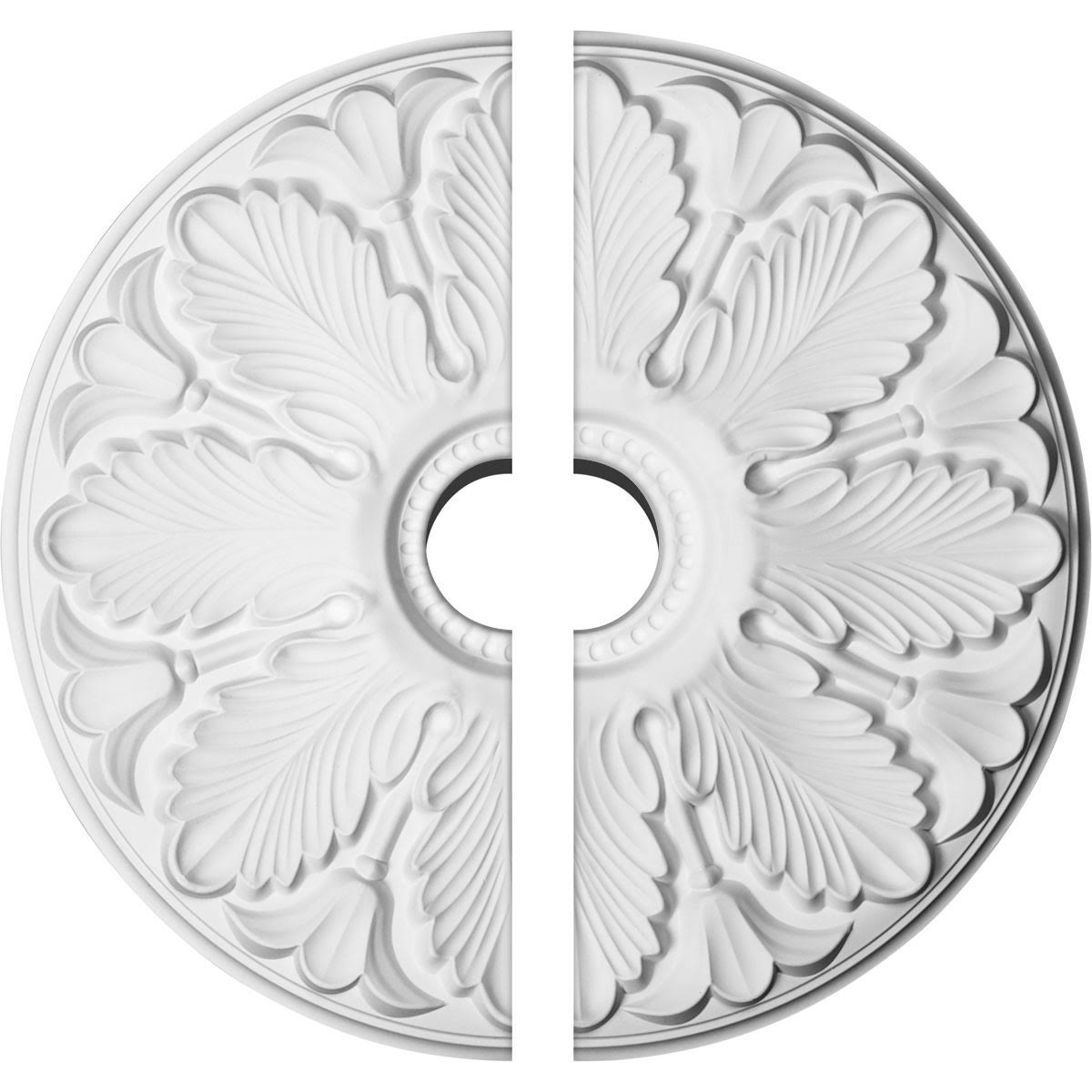 24 1/2x22OD x 3 1/2x22ID x 1x22P Two Piece Ceiling Medallion D548